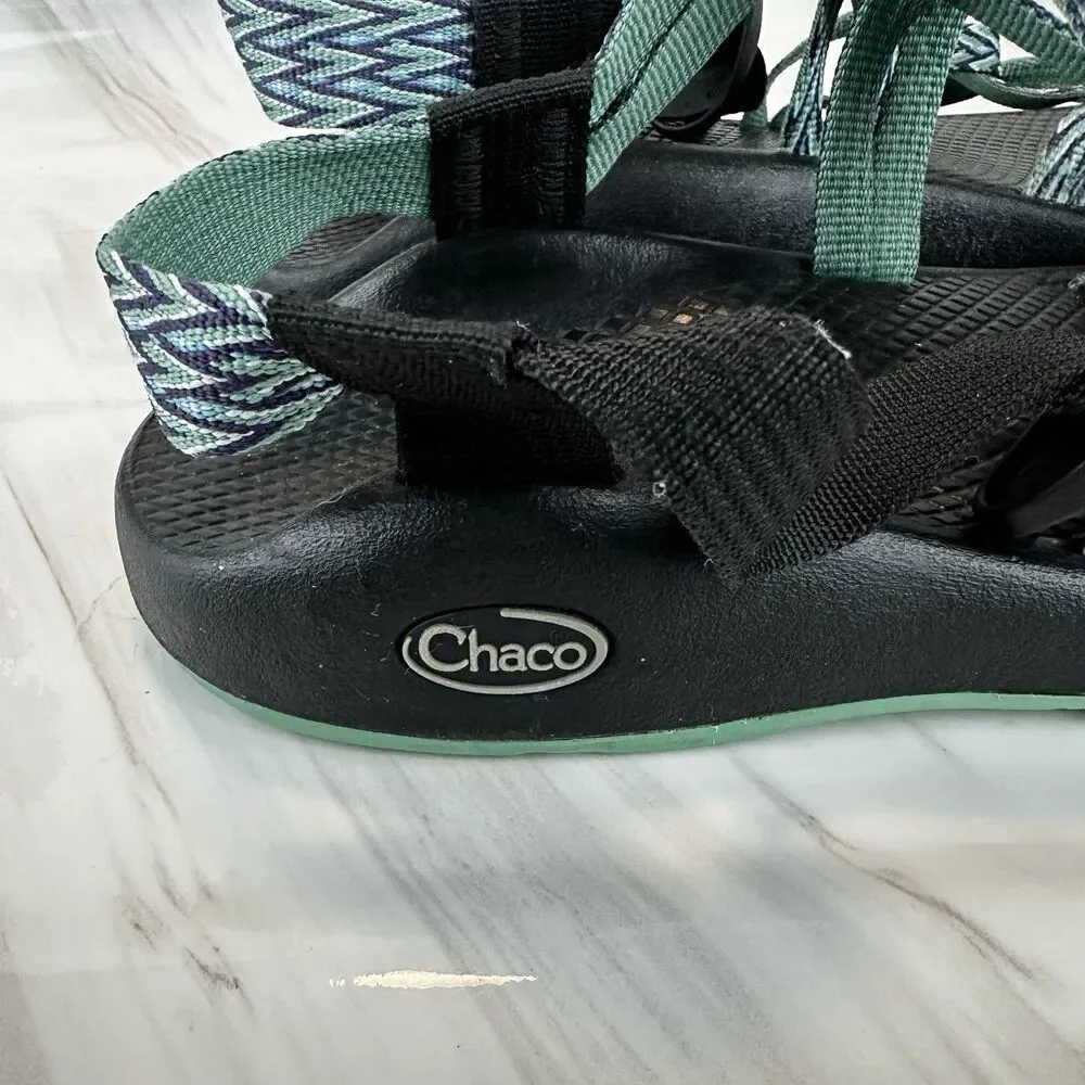 Chaco ZX2 Ecotread Dagger Teal Classic Blue Athletic Strappy Sandal Women's Sz 8